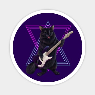 Cat playing bass guitar Magnet